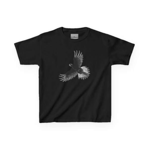 Yellow Tail Black Cockatoo Kids Unisex Cotton T-Shirt - Image 8