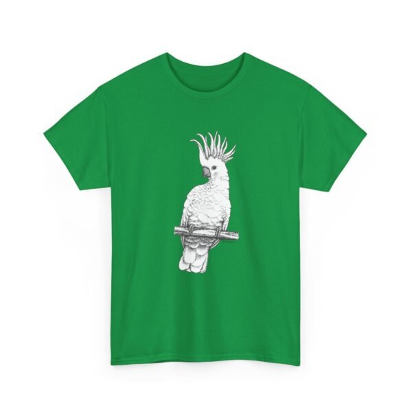 Cockatoo -Sulpher-crested, Adult Unisex Cotton T-Shirt - Image 13