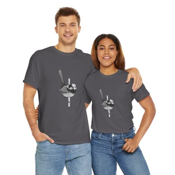 Blue Fairy Wren Adult Unisex Cotton T-shirt - Image 30