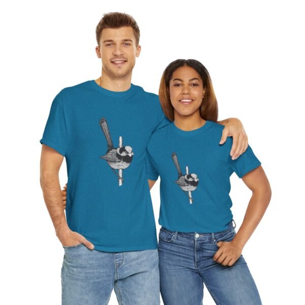 Blue Fairy Wren Adult Unisex Cotton T-shirt - Image 28