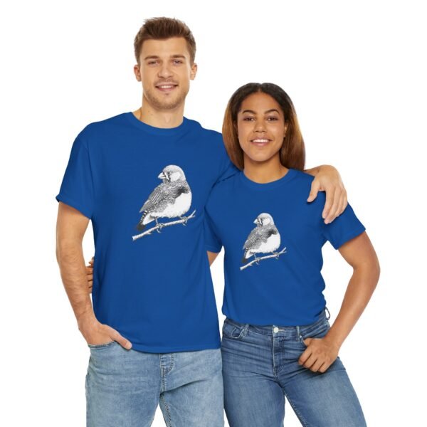 Zebra Finch Adult Unisex Cotton T-Shirt - Image 25