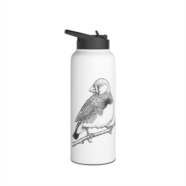 Zebra Finch Stainless Steel Water Bottle - Image 11