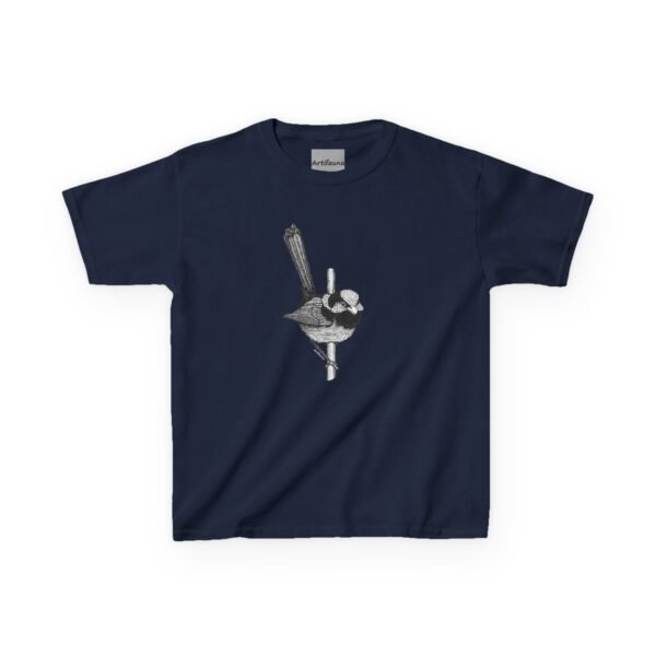 Blue Fairy Wren Kids Unisex Cotton T-shirt - Image 12