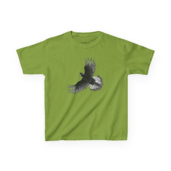 Yellow Tail Black Cockatoo Kids Unisex Cotton T-Shirt - Image 16