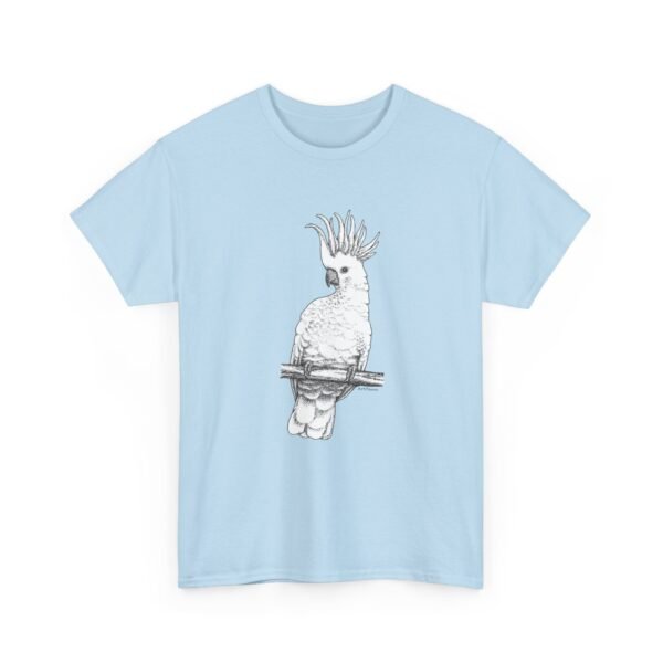 Cockatoo -Sulpher-crested, Adult Unisex Cotton T-Shirt - Image 15