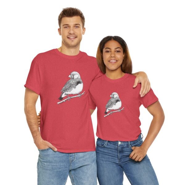 Zebra Finch Adult Unisex Cotton T-Shirt - Image 21