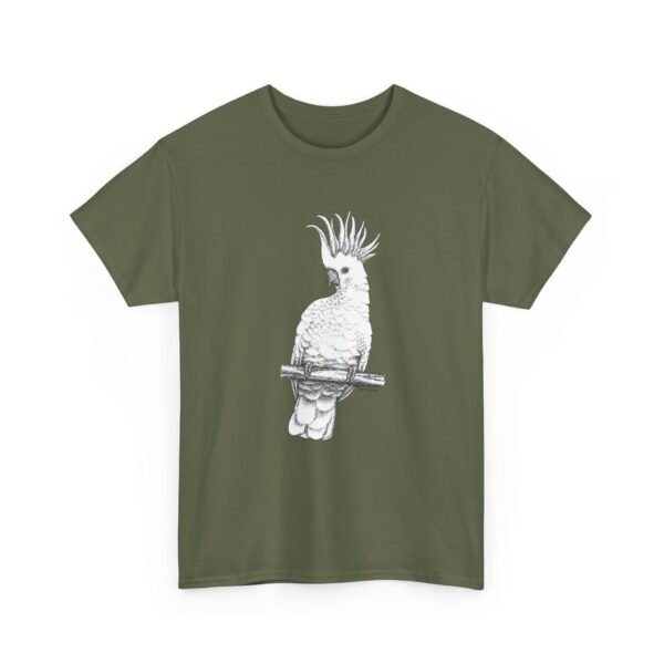 Cockatoo -Sulpher-crested, Adult Unisex Cotton T-Shirt - Image 35