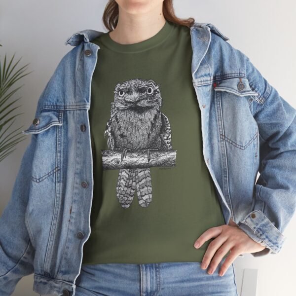 Tawny Frog Mouth Adult Unisex Cotton T-Shirt - Image 9