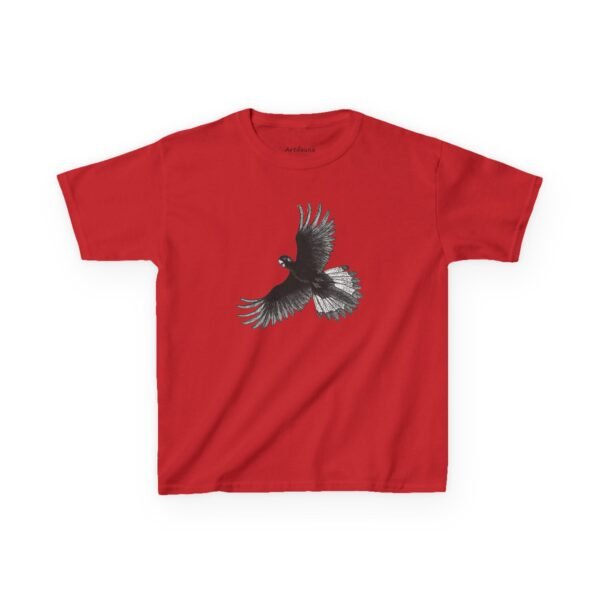 Yellow Tail Black Cockatoo Kids Unisex Cotton T-Shirt - Image 15