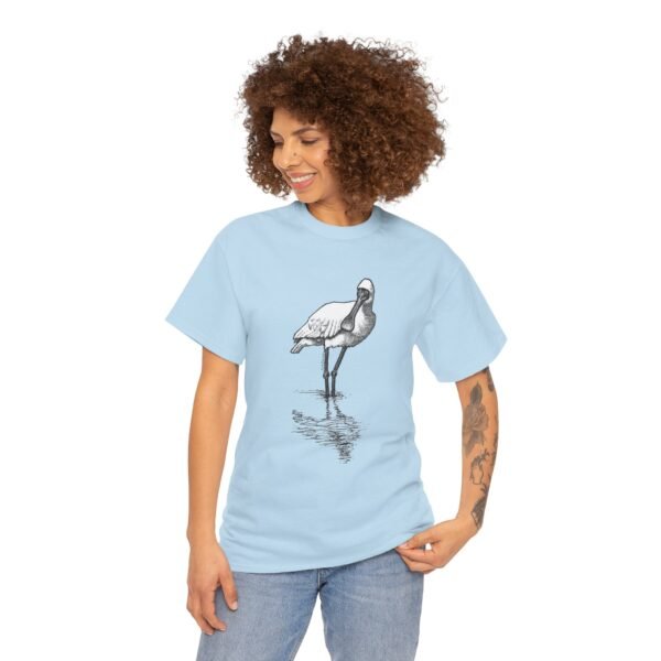 Royal Spoonbill Adult Unisex Cotton T-Shirt - Image 6