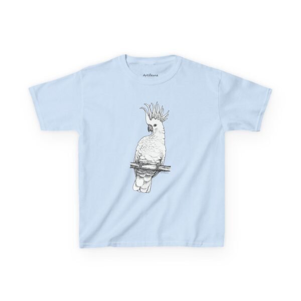 Cockatoo -Sulpher-crested, Kids Unisex Cotton T-Shirt - Image 17