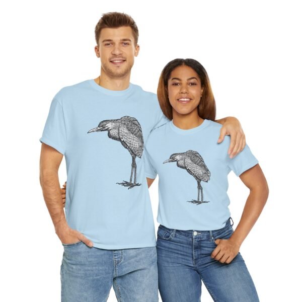 Nankeen Night Heron Adult Unisex Cotton TShirt - Image 20