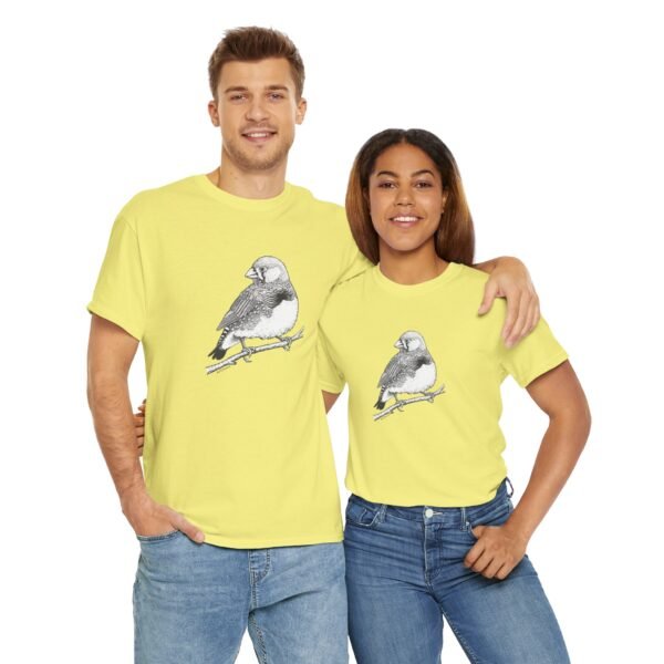 Zebra Finch Adult Unisex Cotton T-Shirt - Image 19