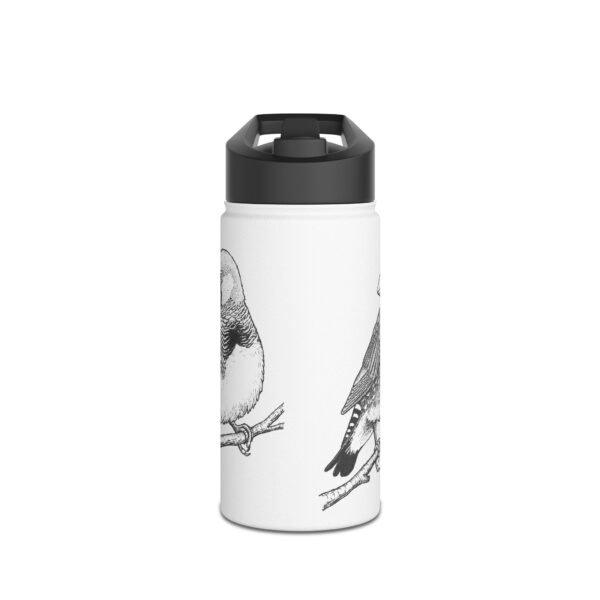 Zebra Finch Stainless Steel Water Bottle - Image 2