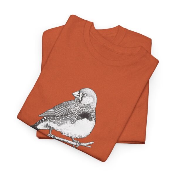 Zebra Finch Adult Unisex Cotton T-Shirt - Image 4