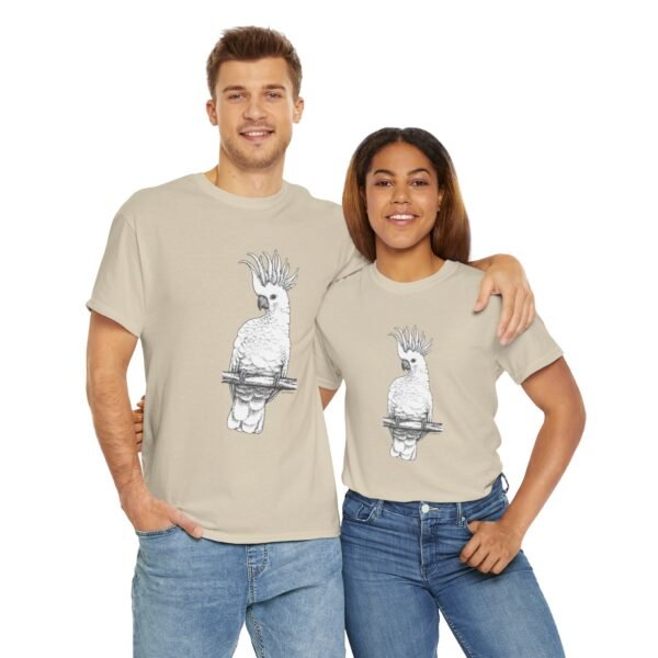 Cockatoo -Sulpher-crested, Adult Unisex Cotton T-Shirt - Image 24