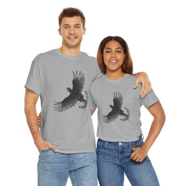 Yellow Tail Black Cockatoo Adult Unisex Cotton T-Shirt - Image 21