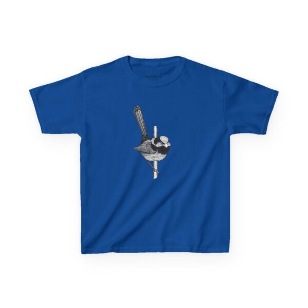 Blue Fairy Wren Kids Unisex Cotton T-shirt - Image 11