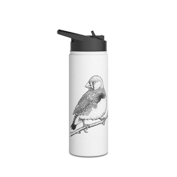 Zebra Finch Stainless Steel Water Bottle - Image 7