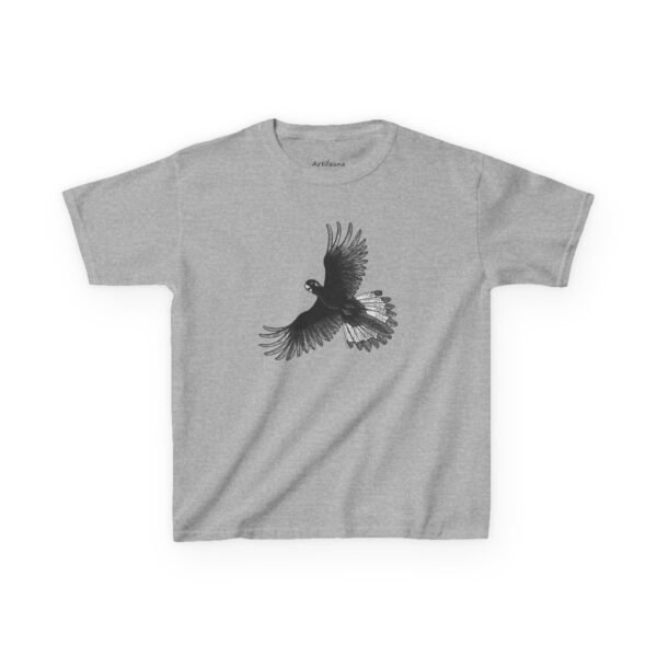 Yellow Tail Black Cockatoo Kids Unisex Cotton T-Shirt - Image 9