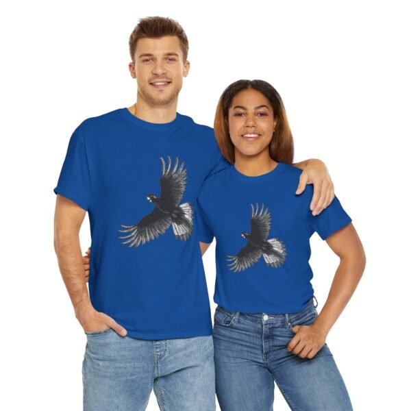 Yellow Tail Black Cockatoo Adult Unisex Cotton T-Shirt - Image 37