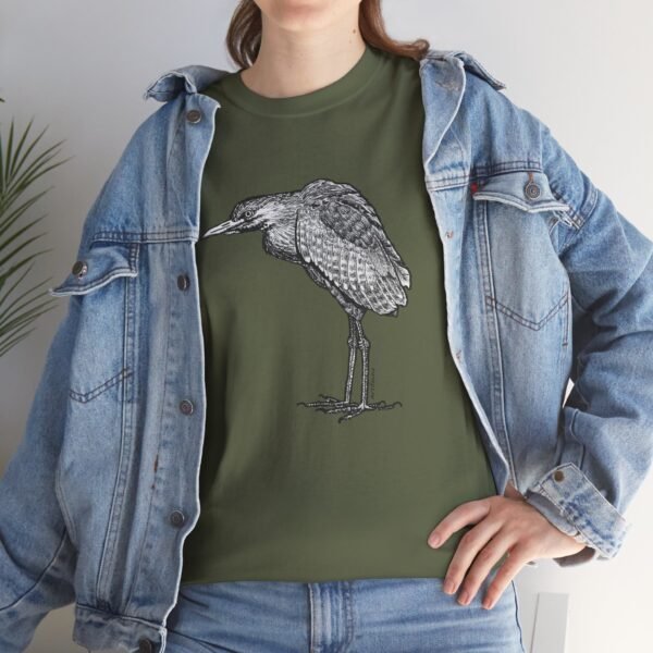 Nankeen Night Heron Adult Unisex Cotton TShirt - Image 10