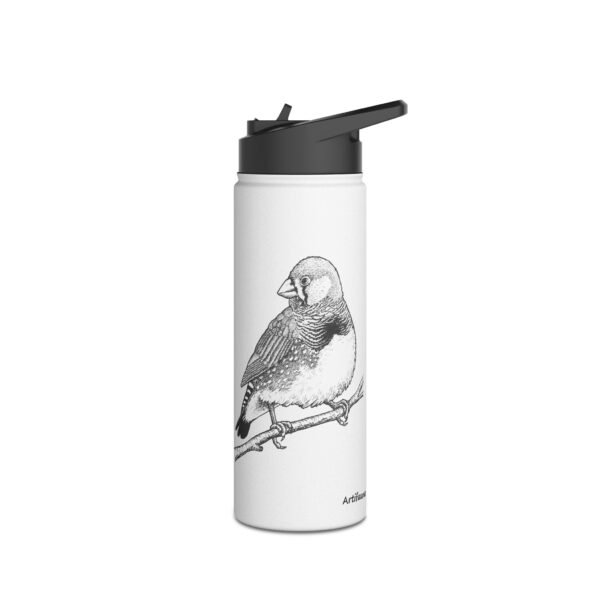 Zebra Finch Stainless Steel Water Bottle - Image 8