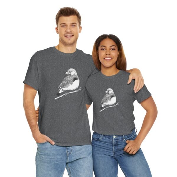 Zebra Finch Adult Unisex Cotton T-Shirt - Image 37