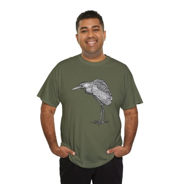 Nankeen Night Heron Adult Unisex Cotton TShirt - Image 8