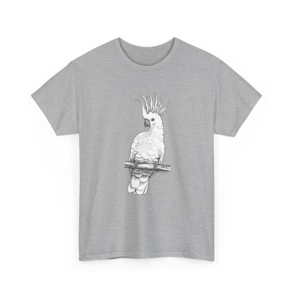 Cockatoo -Sulpher-crested, Adult Unisex Cotton T-Shirt - Image 25