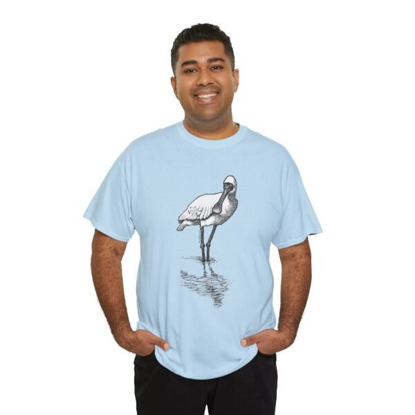 Royal Spoonbill Adult Unisex Cotton T-Shirt - Image 7