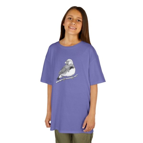 Zebra Finch Kids Unisex Cotton T-Shirt - Image 3