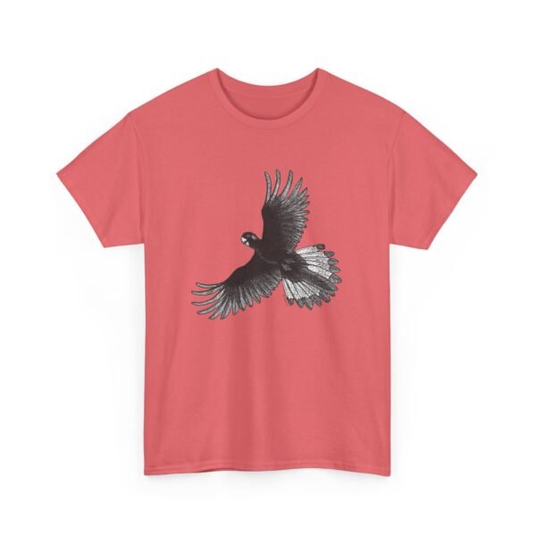 Yellow Tail Black Cockatoo Adult Unisex Cotton T-Shirt - Image 12