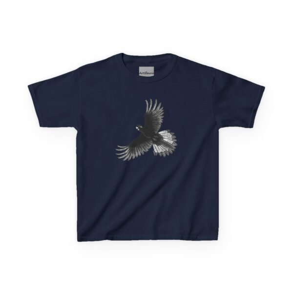 Yellow Tail Black Cockatoo Kids Unisex Cotton T-Shirt - Image 12