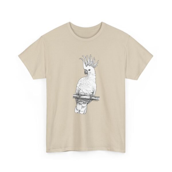 Cockatoo -Sulpher-crested, Adult Unisex Cotton T-Shirt - Image 23