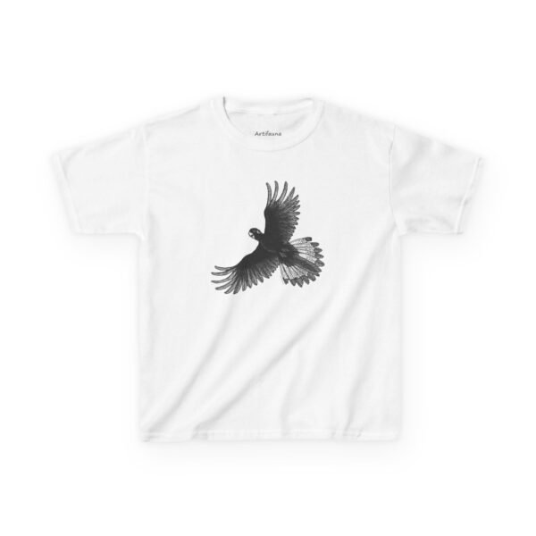 Yellow Tail Black Cockatoo Kids Unisex Cotton T-Shirt - Image 7