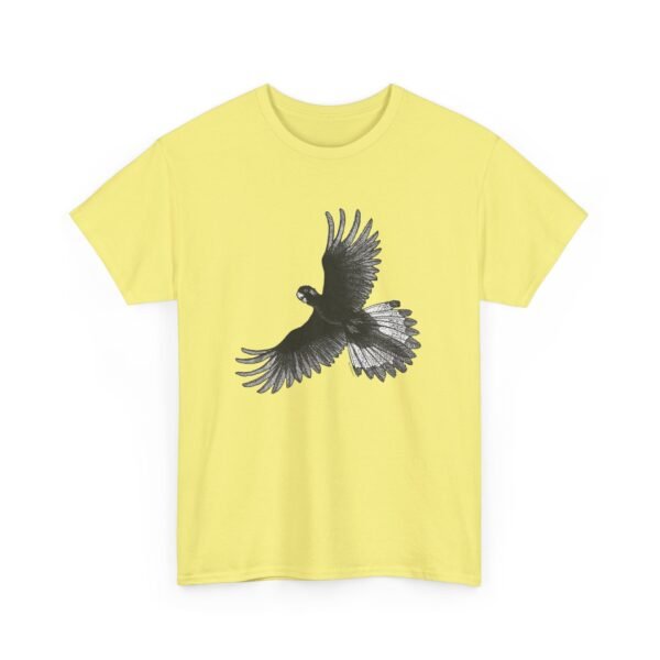 Yellow Tail Black Cockatoo Adult Unisex Cotton T-Shirt - Image 24