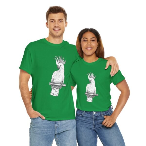 Cockatoo -Sulpher-crested, Adult Unisex Cotton T-Shirt - Image 14