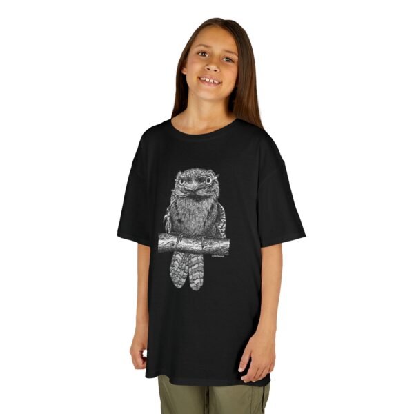 Tawny Frogmouth Kids Unisex Cotton T-shirt - Image 3