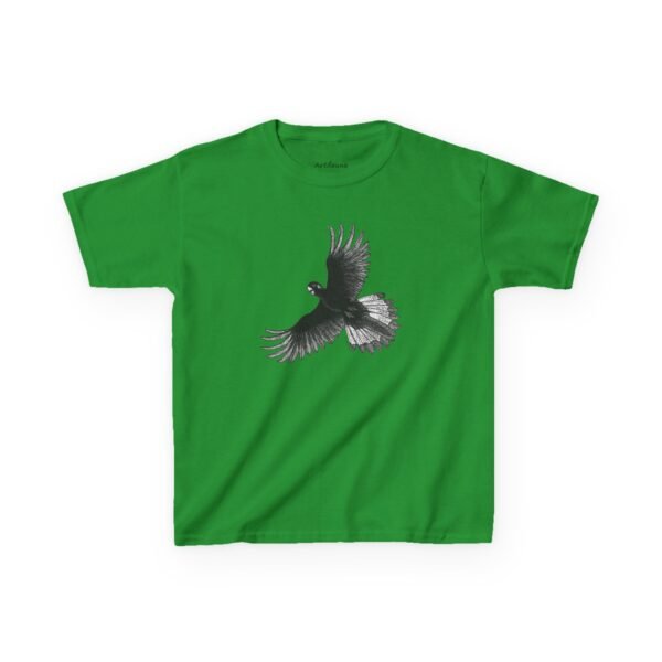 Yellow Tail Black Cockatoo Kids Unisex Cotton T-Shirt - Image 10