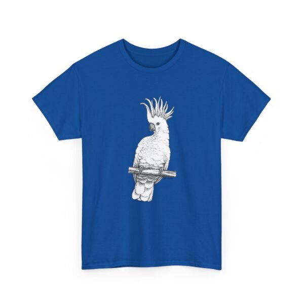 Cockatoo -Sulpher-crested, Adult Unisex Cotton T-Shirt - Image 21