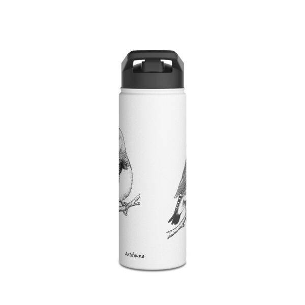 Zebra Finch Stainless Steel Water Bottle - Image 6