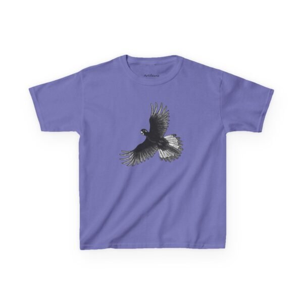 Yellow Tail Black Cockatoo Kids Unisex Cotton T-Shirt - Image 18