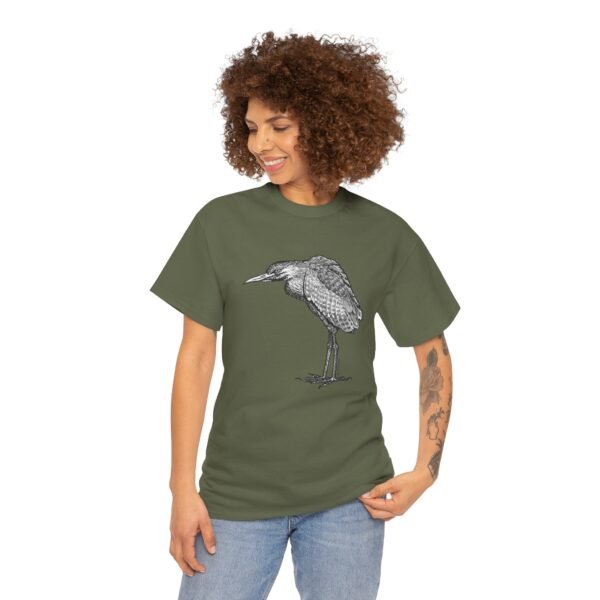 Nankeen Night Heron Adult Unisex Cotton TShirt - Image 7