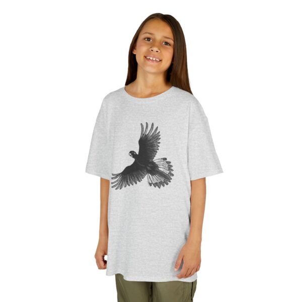 Yellow Tail Black Cockatoo Kids Unisex Cotton T-Shirt - Image 3