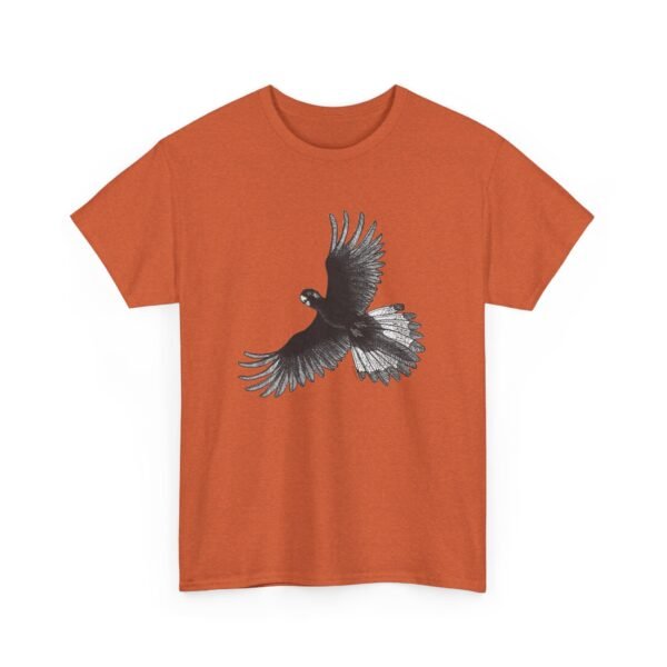 Yellow Tail Black Cockatoo Adult Unisex Cotton T-Shirt - Image 14