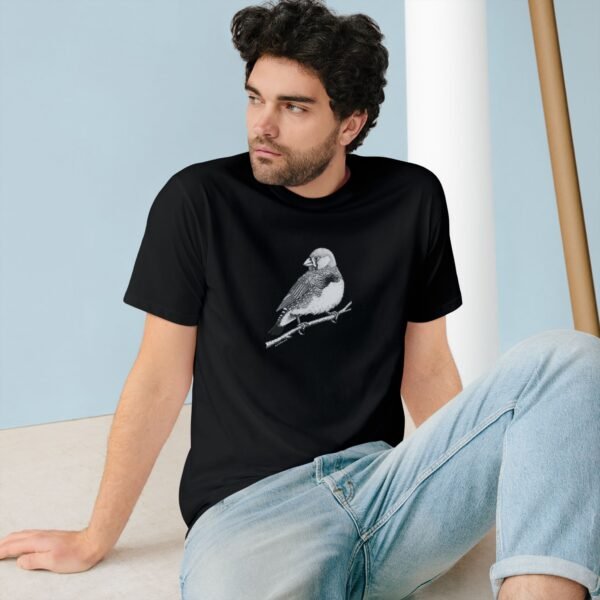 Zebra Finch Organic Cotton Unisex T-shirt - Image 8