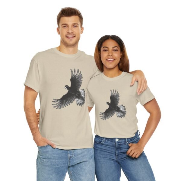 Yellow Tail Black Cockatoo Adult Unisex Cotton T-Shirt - Image 19