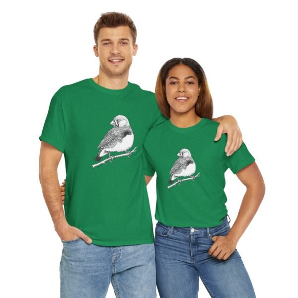 Zebra Finch Adult Unisex Cotton T-Shirt - Image 15