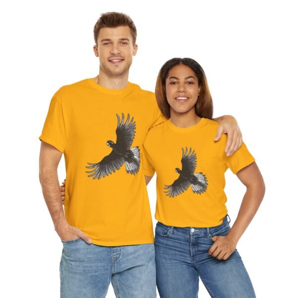 Yellow Tail Black Cockatoo Adult Unisex Cotton T-Shirt